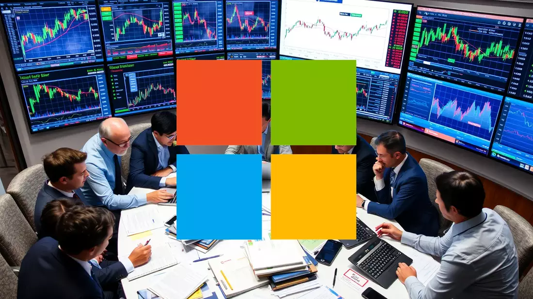 Microsoft Shares Face Headwinds Ahead of Earnings Report Illustration mit AI erstellt übermittelt durch boerse-global.de