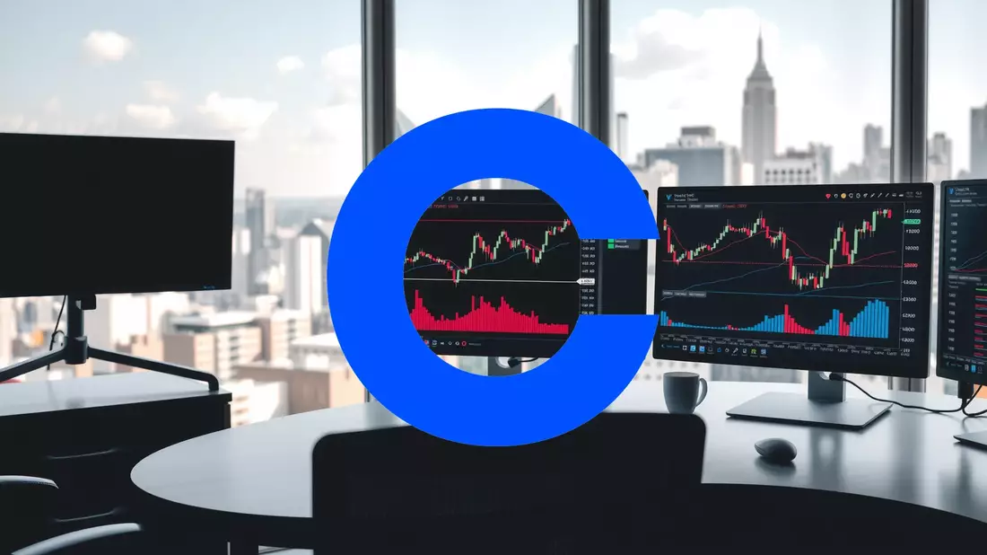 Coinbase en la Mira: Una Batalla Política que Sacude sus Acciones Illustration mit AI erstellt übermittelt durch boerse-global.de