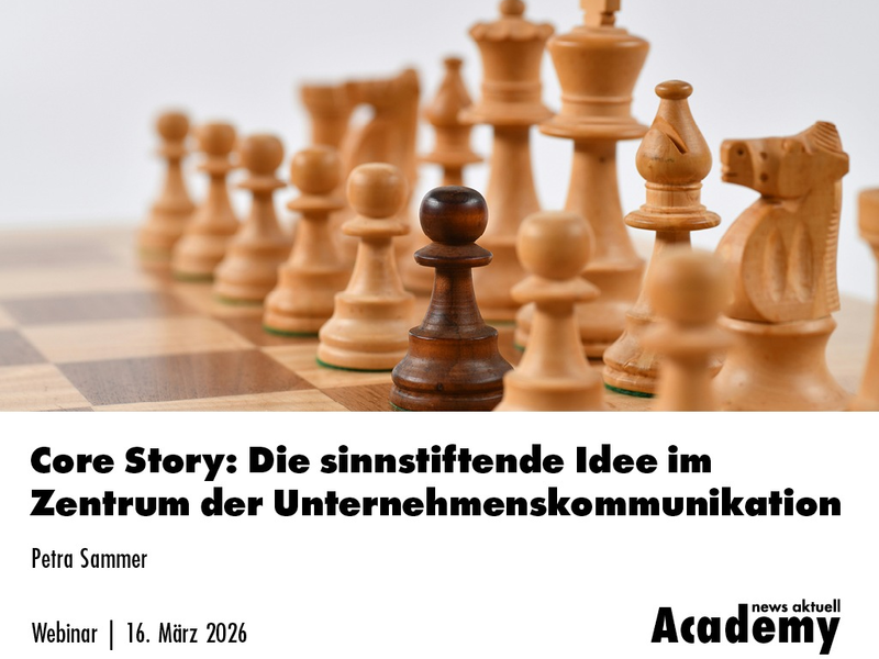 Core Story: Die sinnstiftende Idee im Zentrum der Unternehmenskommunikation / Ein Webinar in der Academy von news aktuell - Foto: presseportal.de