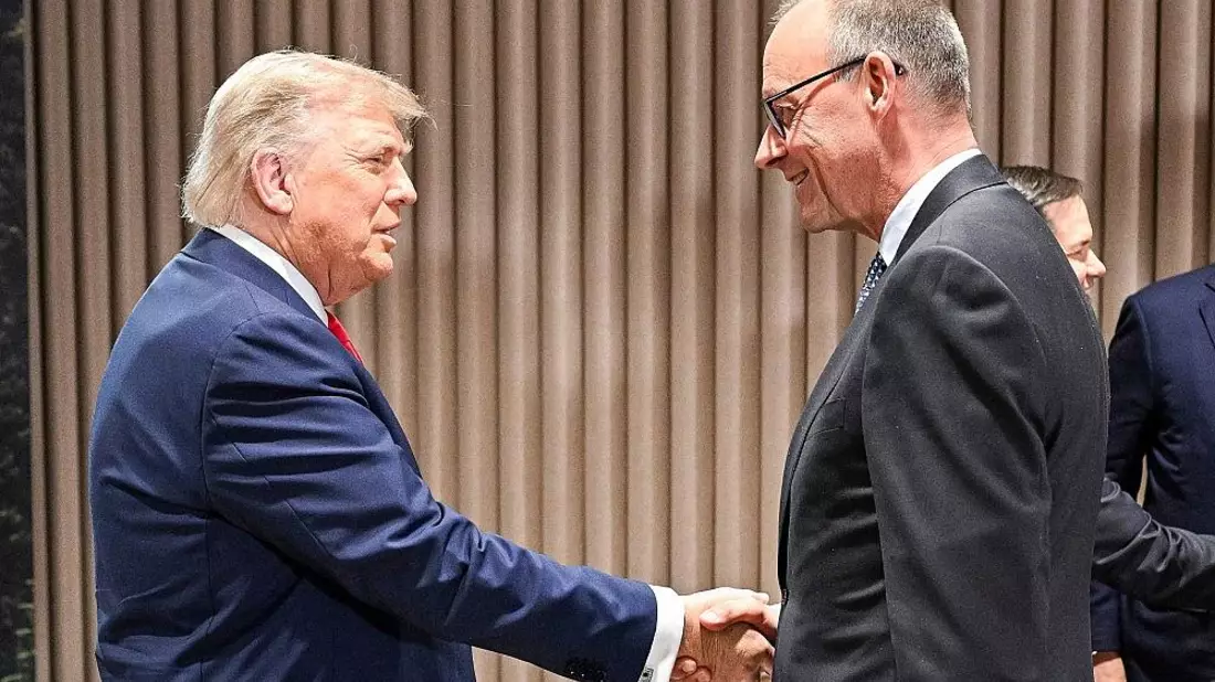 Donald Trump und Friedrich Merz (Archiv) - Bild: Bergmann, Guido/BPA via dts Nachrichtenagentur