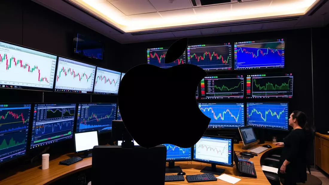 Apple Shares Face Mounting Headwinds Illustration mit AI erstellt übermittelt durch boerse-global.de