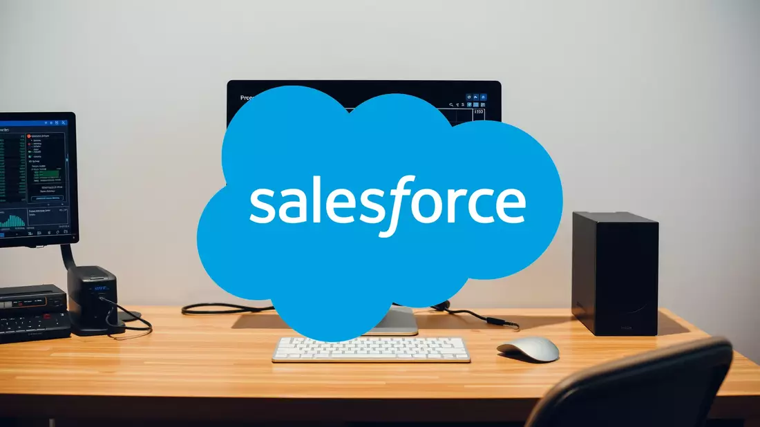 Salesforce Shares Face Mounting Pressure Amid Growth Concerns Illustration mit AI erstellt übermittelt durch boerse-global.de