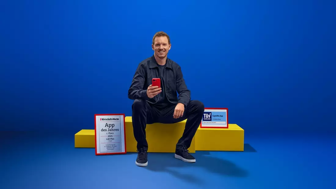 Julian Nagelsmann wird Botschafter für Lidl Plus / Smarte Technologie als Alltagshelfer - taktisch sparen mit Lidl Plus lohnt sich - Bild: presseportal.de