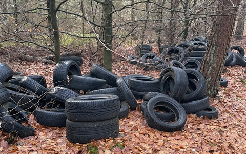 POL-EL: Dersum / Heede - Illegale Reifenentsorgung in Waldgebiet - Polizei bittet um Hinweise - Foto: presseportal.de
