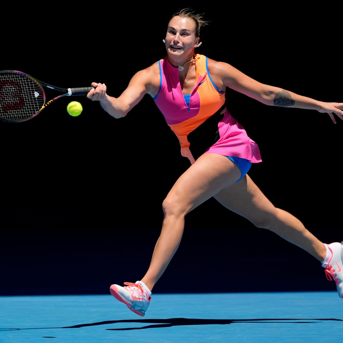 Aryna Sabalenka wurde in Melbourne erstmals gefordert, kam aber weiter. - Foto: Asanka Brendon Ratnayake/AP/dpa