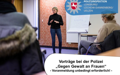 POL-LG: ++ Wie schützen sich Frauen? -> Vorträge bei der Polizei Gegen Gewalt an Frauen in Lüneburg ++ begrenzte Teilnehmerinnenzahl - Voranmeldungen erforderlich! ++ - Foto: presseportal.de