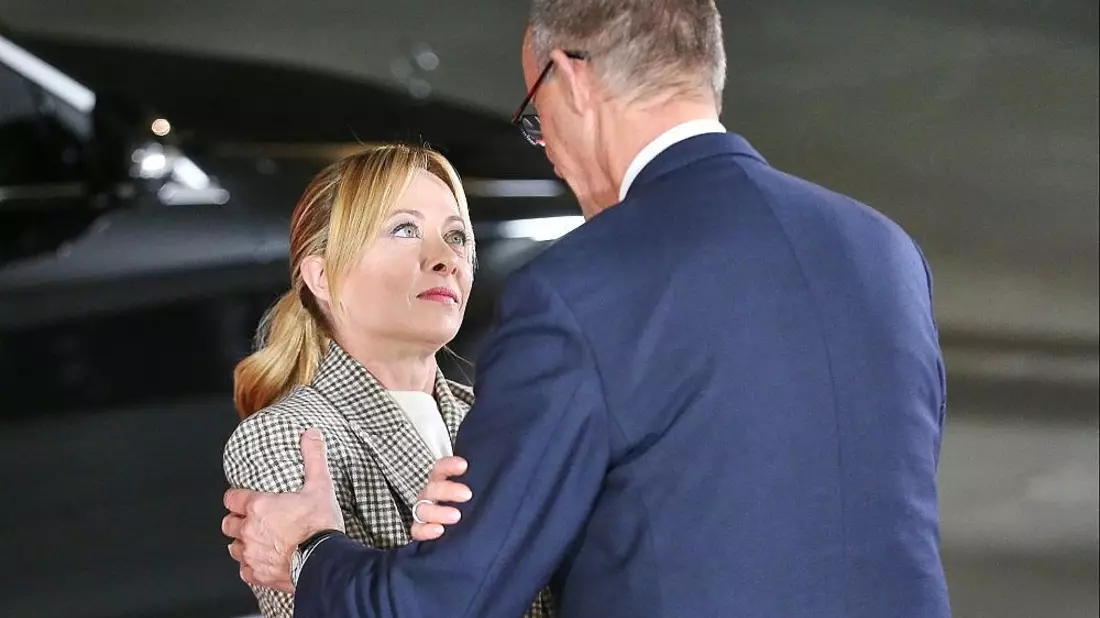 Giorgia Meloni und Friedrich Merz (Archiv) - Bild: via dts Nachrichtenagentur