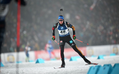 Franziska Preuß landet im verkürzten Einzel von Nove Mesto auf dem Podest. - Foto: Petr David Josek/AP/dpa Franziska Preuß landet im verkürzten Einzel von Nove Mesto auf dem Podest. - Foto: Petr David Josek/AP/dpa