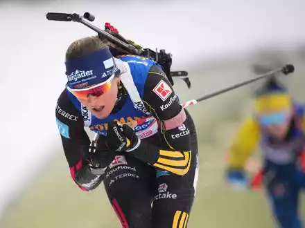 Marlene Fichtner knüpfte an ihre Leistung aus dem Einzel an. - Foto: Petr David Josek/AP/dpa