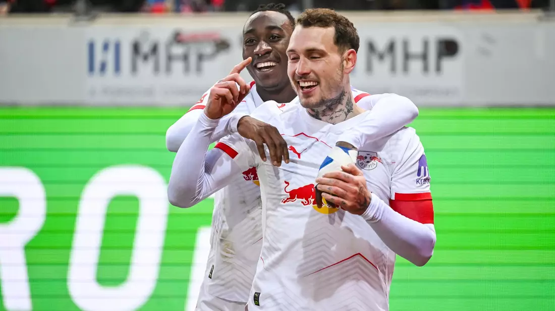 David Raum entschied die Partie mit dem 3:0. - Bild: Harry Langer/dpa