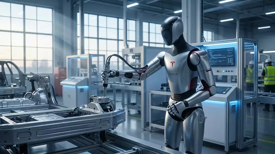 Tesla setzt humanoide Roboter in eigener Fabrik ein - Bild: über boerse-global.de