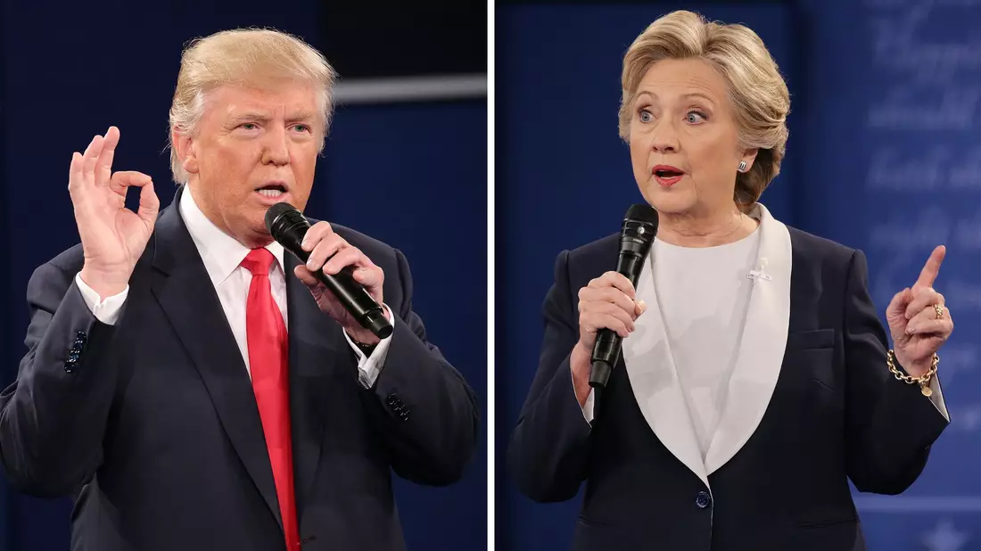 Donald Trump wurde 2016 zum ersten Mal zum US-Präsidenten gewählt - und setzte sich damals gegen Hillary Clinton durch. (Archivbild) - Bild: Gary He/EPA/dpa