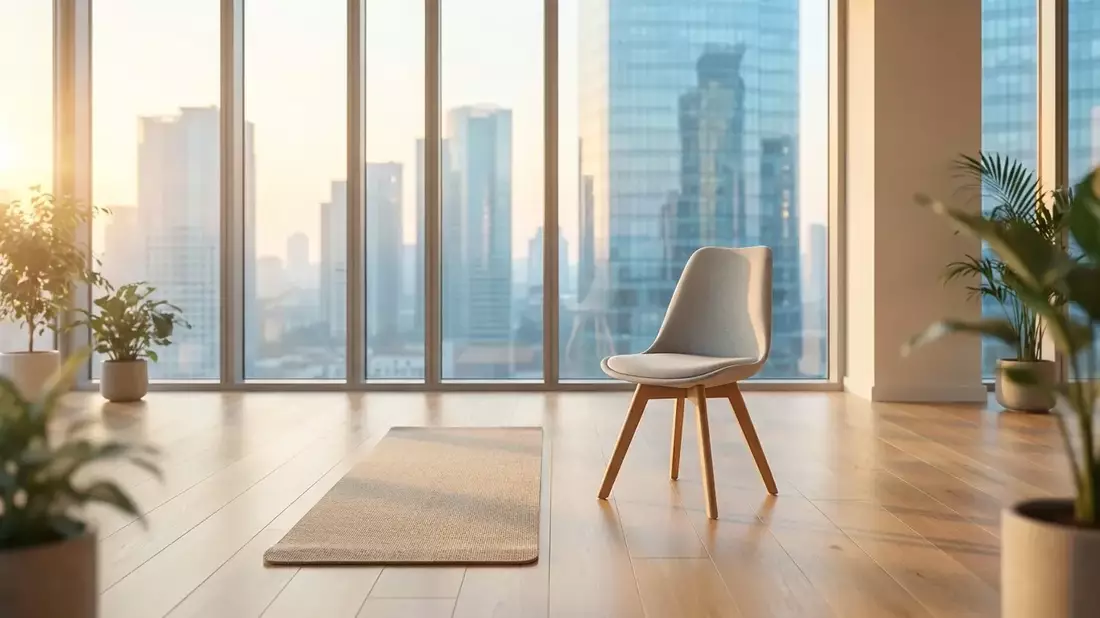 Rückenschmerzen: Yoga und neue Rückenschule als Präventions-Duo Illustration mit AI erstellt übermittelt durch boerse-global.de