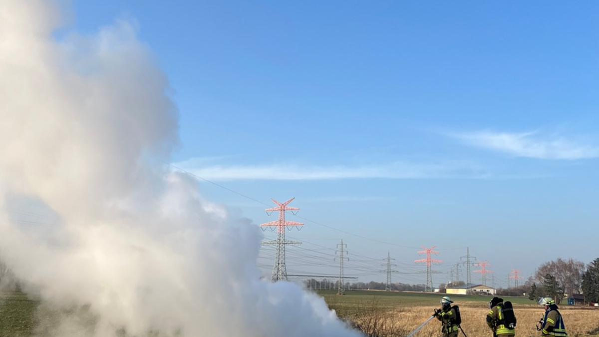 FW Weinheim: Brand von Unrat in der Bertleinssiedlung - Foto: presseportal.de
