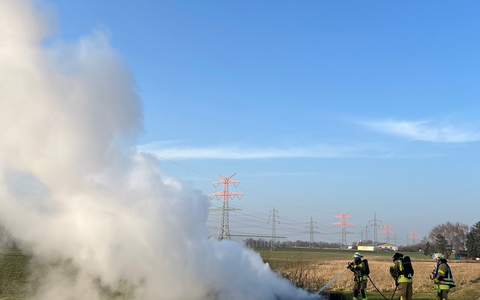 FW Weinheim: Brand von Unrat in der Bertleinssiedlung - Foto: presseportal.de
