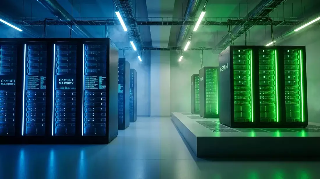 Gemini drängt ChatGPT auf den globalen KI-Märkten - Bild: über boerse-global.de