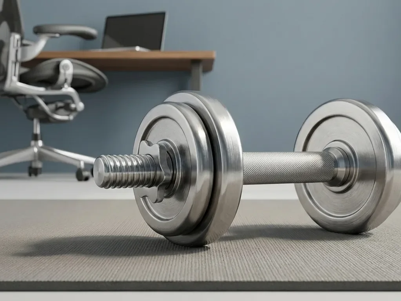 Kurzhantel-Rudern: Die Geheimwaffe gegen den Büro-Rücken - Foto: über boerse-global.de