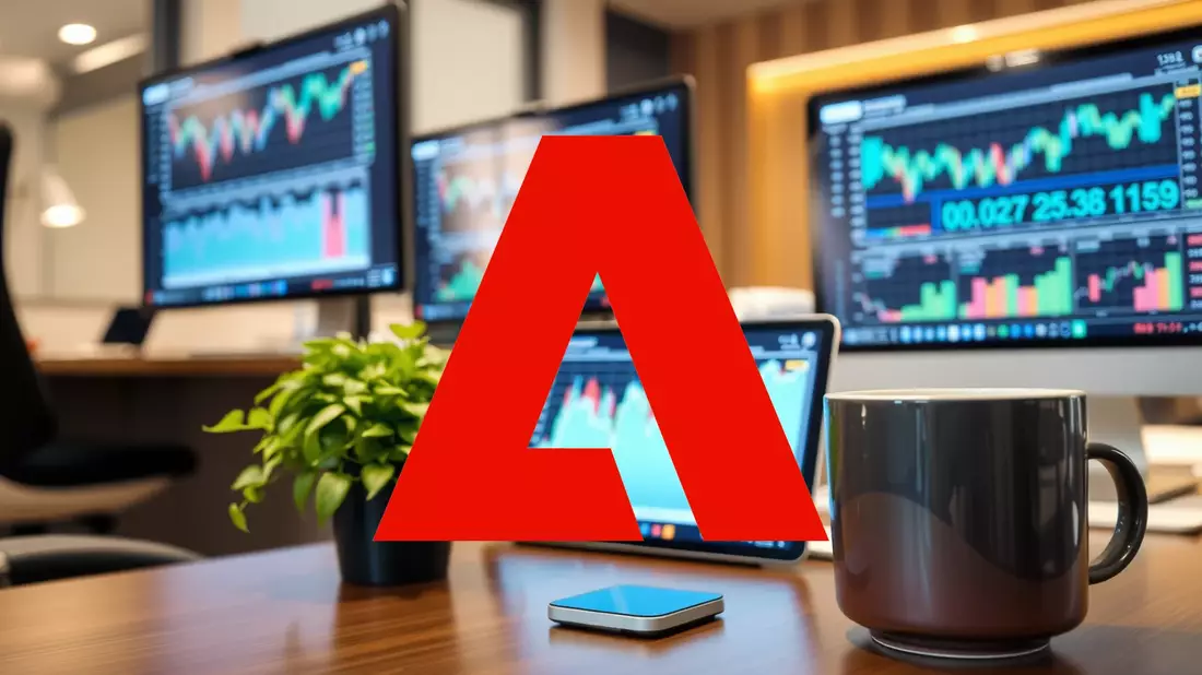 Adobe en la Mira de los Analistas: Revisión a la Baja en un Mercado Volátil Illustration mit AI erstellt übermittelt durch boerse-global.de