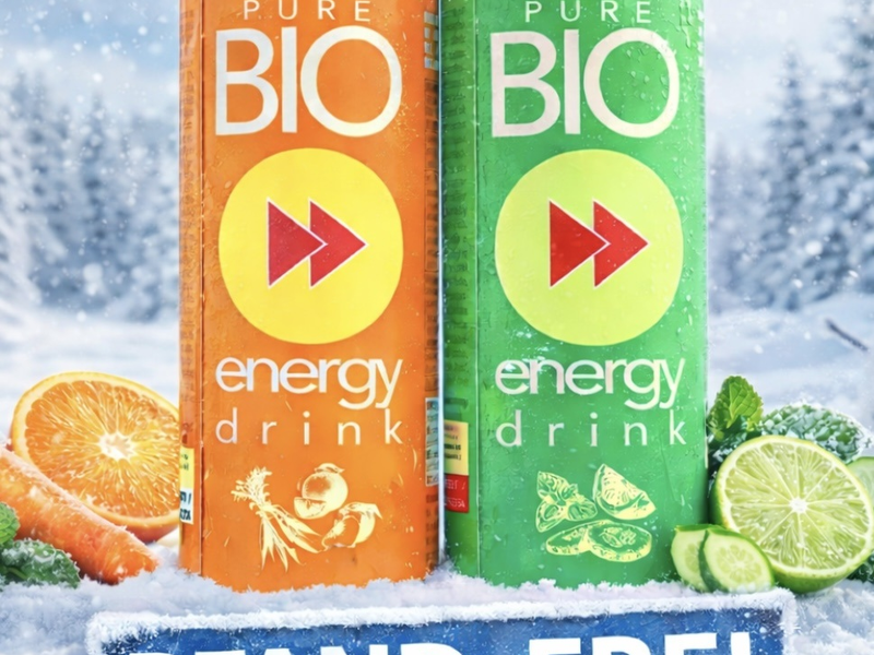 PURE BIO® Energy Drink pfandfrei - Foto: PURE BIO® Energy Drink über pressetext.de