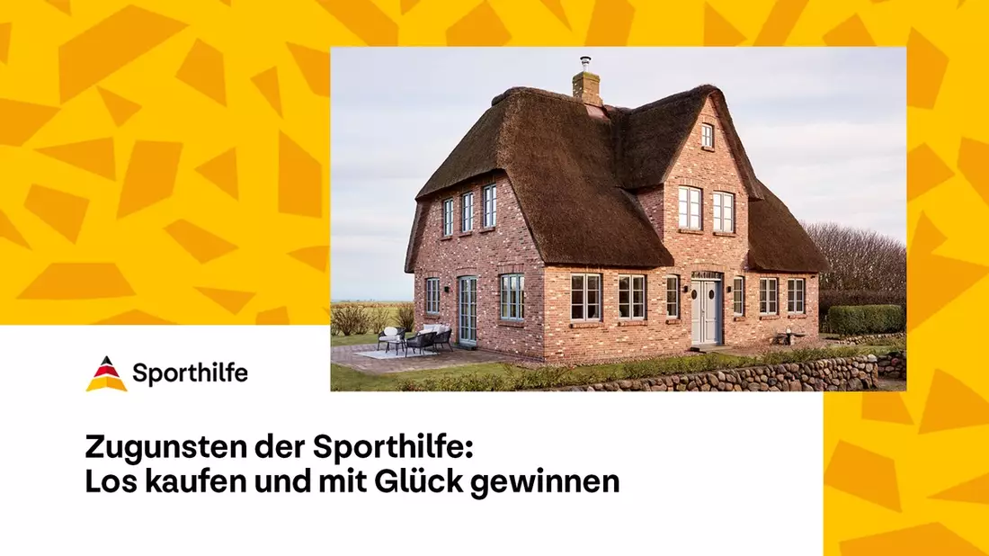 Traumhaus auf Föhr gewinnen und Athletinnen und Athleten unterstützen: Traumhausverlosung wird Partner der Sporthilfe - Bild: presseportal.de