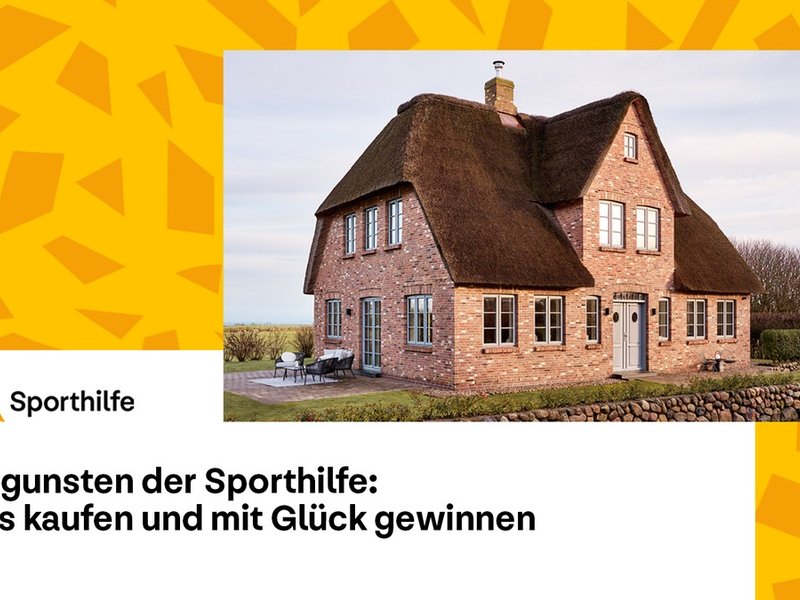 Traumhaus auf Föhr gewinnen und Athletinnen und Athleten unterstützen: Traumhausverlosung wird Partner der Sporthilfe - Foto: presseportal.de