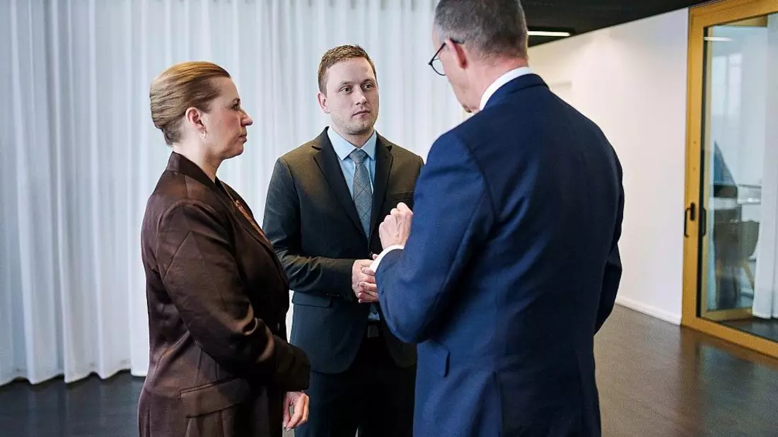 Frederiksen, Nielsen und Merz am 27.01.2026 - Bild: Handout Bundesregierung/Jesco Denzel via dts Nachrichtenagentur