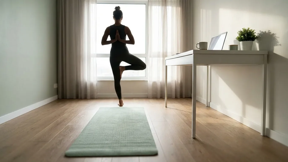 Yoga-Pausen steigern Konzentration im digitalen Alltag - Foto: über boerse-global.de
