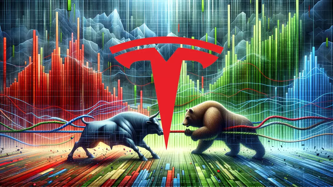 Tesla: La Encrucijada entre los Resultados y la Promesa del Futuro Illustration mit AI erstellt übermittelt durch boerse-global.de