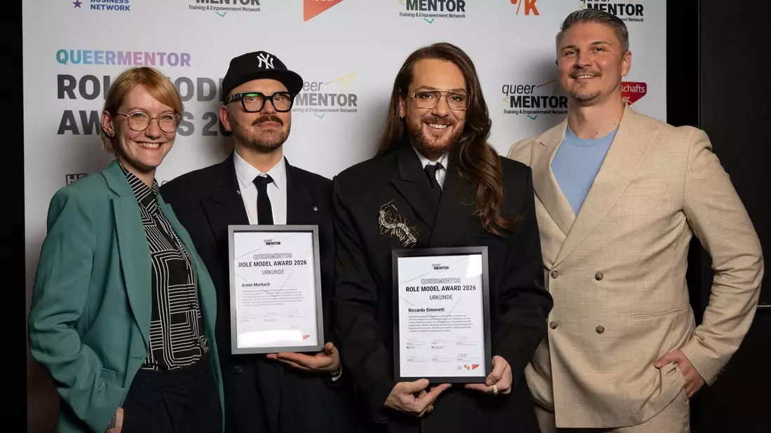 Queermentor Role Model Awards 2026: 25 queere Menschen und Allies in Berlin ausgezeichnet – darunter Riccardo Simonetti und Armin Morbach - Bild: presseportal.de
