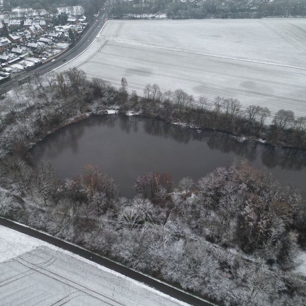 Die Leiche wurde in der Nähe eines Sees gefunden. - Foto: -/dpa