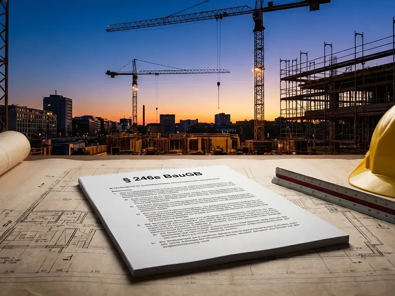 Bau-Turbo § 246e: Bundestag treibt nächste Baureform voran - Foto: über boerse-global.de