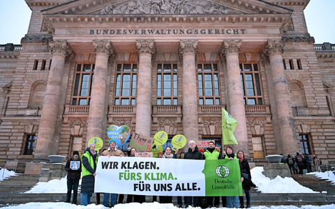 Die Deutsche Umwelthilfe hat die Klimaklage eingereicht.  - Foto: Jennifer Brückner/dpa