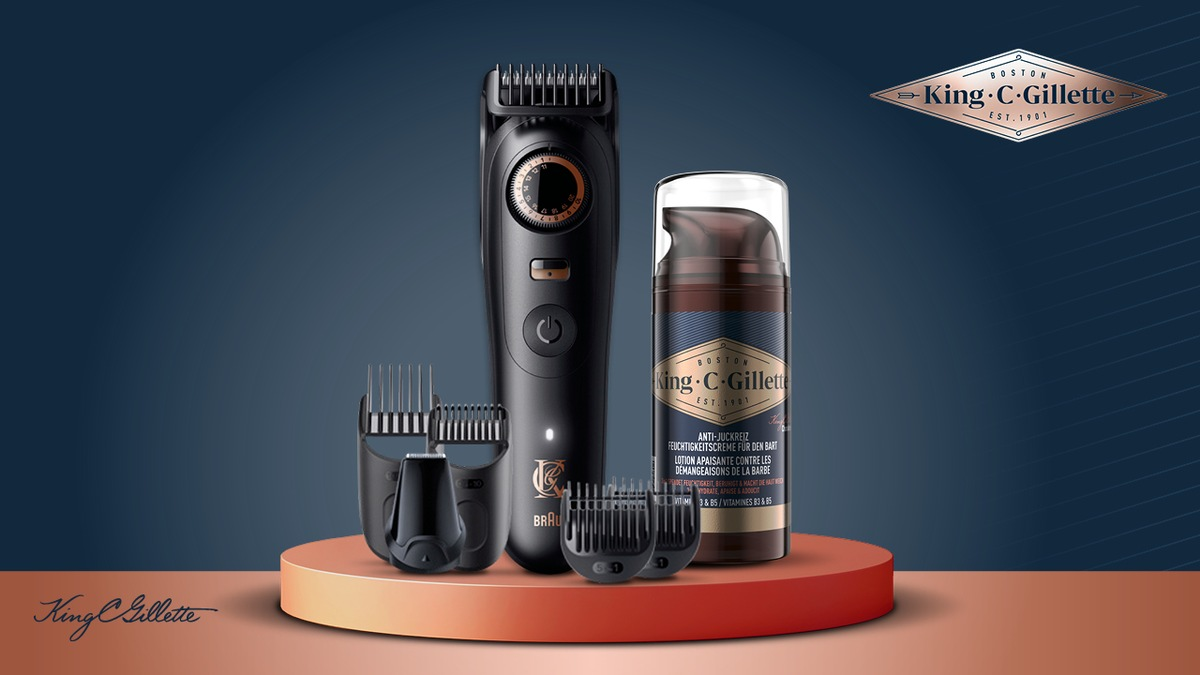 Bartpflege auf neuem Level / King C. Gillette erweitert sein Pflege- und Stylingsortiment um den Barttrimmer Pro Max und die Anti-Juckreiz Feuchtigkeitscreme - Foto: presseportal.de