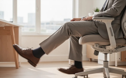 Kniestrecken im Sitzen: Die Mini-Übung gegen Büro-Knie - Foto: über boerse-global.de