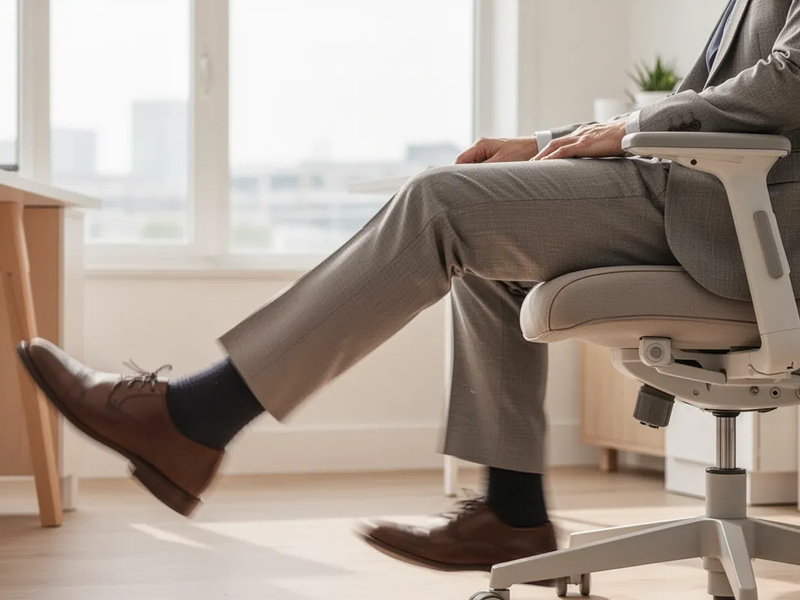 Kniestrecken im Sitzen: Die Mini-Übung gegen Büro-Knie - Foto: über boerse-global.de