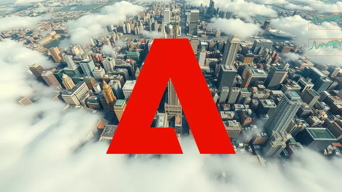 Adobe Shares Face Mounting Pressure Amid AI Transition and New Rivals Illustration mit AI erstellt übermittelt durch boerse-global.de