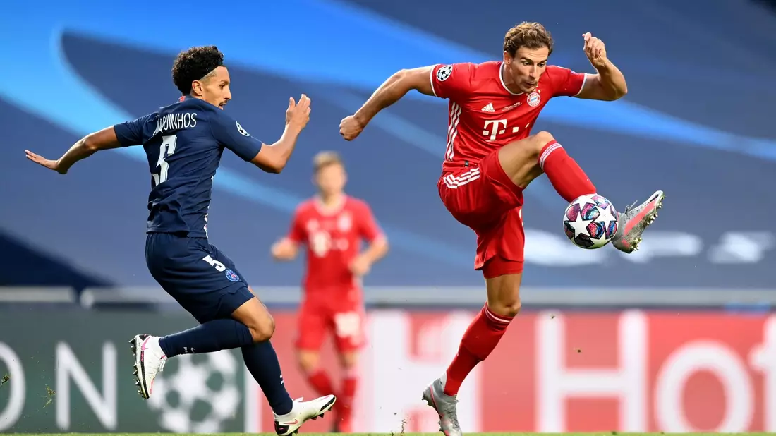 Der größte Sieg: Leon Goretzka in Aktion beim 1:0 des FC Bayern gegen Paris Saint-Germain im Champions-League-Finale 2020. (Archivbild) - Bild: Michael Regan/Getty Images via UEFA/dpa