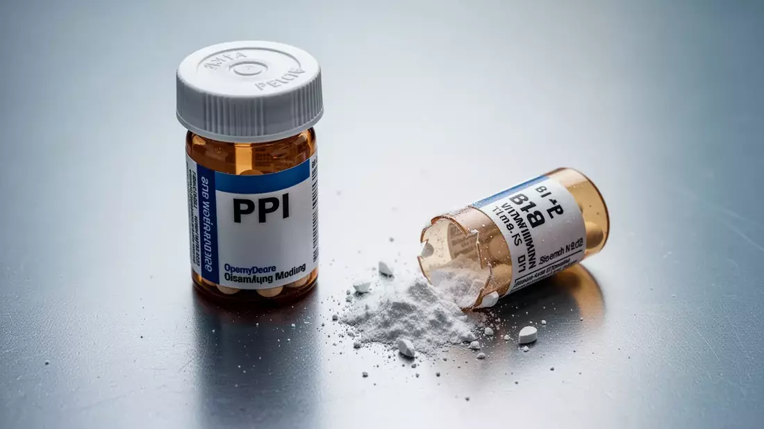 Magensäure-Blocker können Vitamin-B12-Mangel und Gedächtnisprobleme verursachen Illustration mit AI erstellt übermittelt durch boerse-global.de