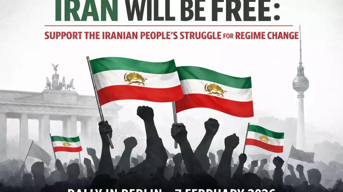 Unterstützung für einen freien Iran - Treffpunkt Berlin - Bild: presseportal.de
