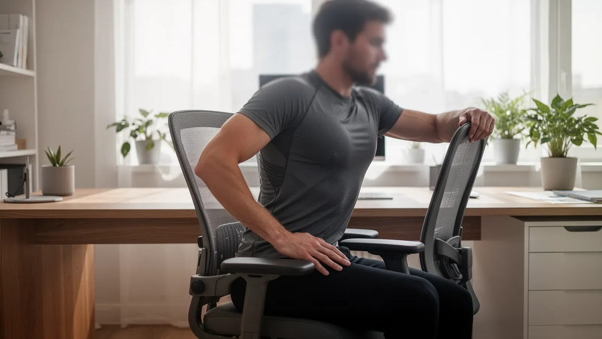 Wirbelsäulen-Rotation: Die schnelle Hilfe gegen Büro-Verspannungen - Foto: über boerse-global.de