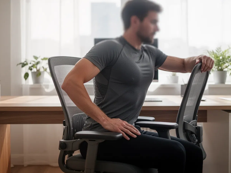 Wirbelsäulen-Rotation: Die schnelle Hilfe gegen Büro-Verspannungen - Foto: über boerse-global.de