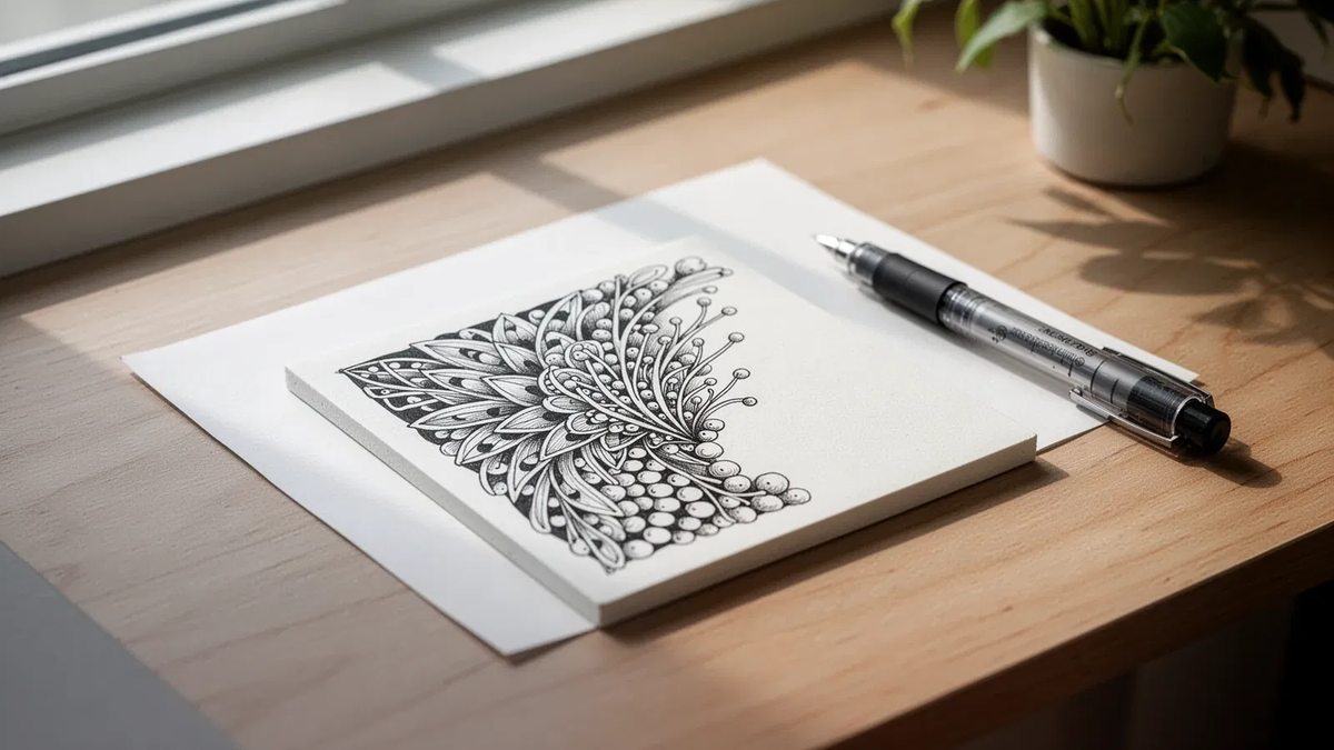 Zentangle-Methode: Meditatives Zeichnen gegen den Stress - Foto: über boerse-global.de