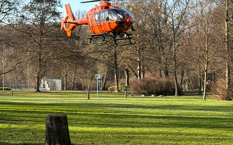 FW-E: Brandereignis im Essen-Nordviertel: Person erleidet schwere Brandverletzungen - Rettungshubschrauber im Einsatz - Foto: presseportal.de