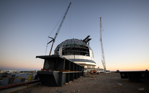 Die Baustelle der Teleskopanlage (Extremely Large Telescope, ELT) der Europäischen Südsternwarte (ESO) auf dem Berg Cerro Armazones  - Foto: Bernd von Jutrczenka/dpa