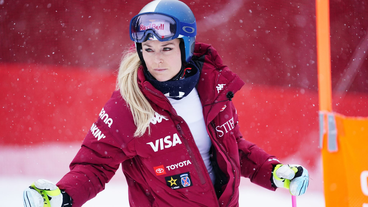 Lindsey Vonn bei der Besichtigung der Abfahrt in Crans-Montana am Freitag. - Foto: Pier Marco Tacca/AP/dpa