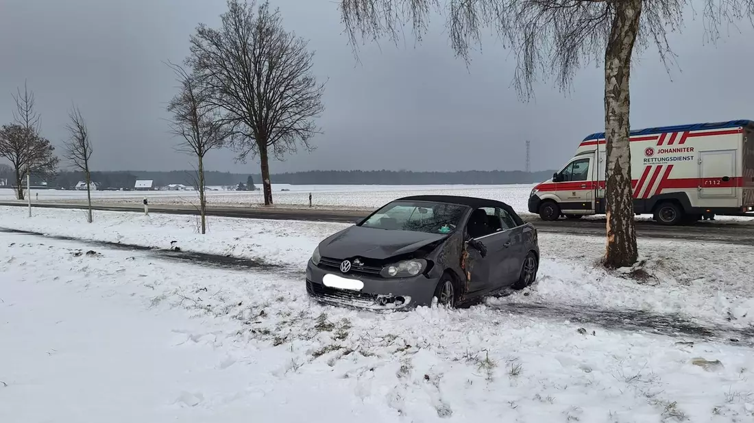 FFW Bergen: Erneuter Verkehrsunfall auf der B3 zwischen Offen und Bergen - Bild: presseportal.de