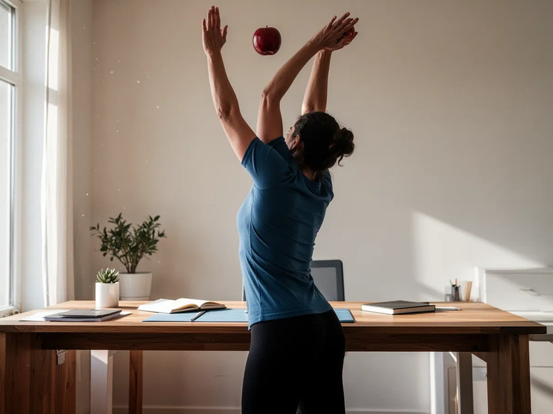 Äpfel pflücken: Die Ein-Minuten-Übung gegen Rückenschmerzen - Foto: über boerse-global.de