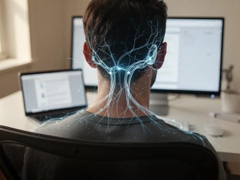 Augen-Fokus-Training bekämpft den Bildschirm-Nacken - Foto: über boerse-global.de