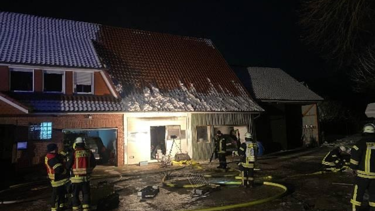 POL-STD: Brand in Lagerscheune an Wohnhaus in Oldendorf schnell gelöscht - Foto: presseportal.de