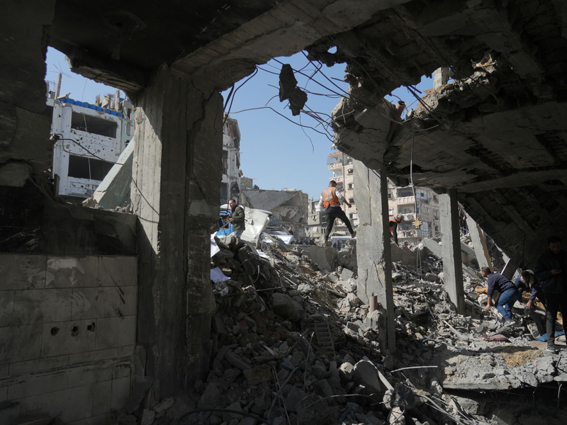 Trümmer einer Polizeistation in Gaza. (Archivbild) - Foto: Jehad Alshrafi/AP/dpa